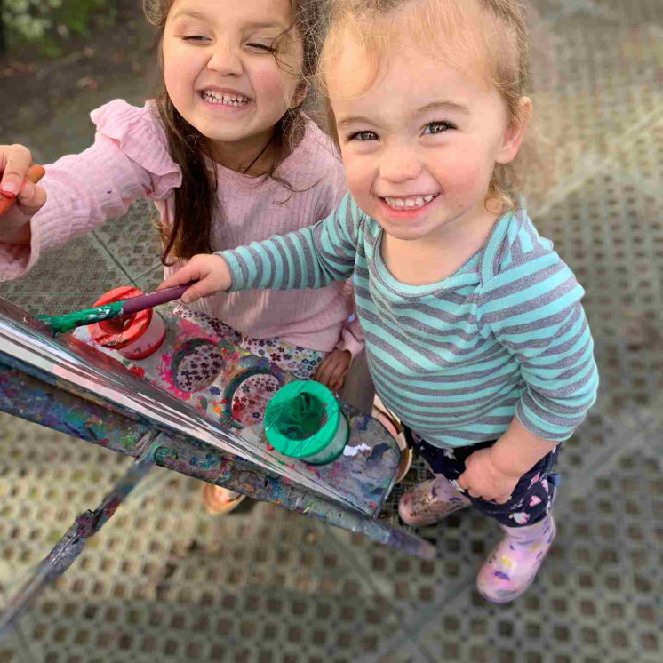 Outdoor painting at Busy Bees Carterton