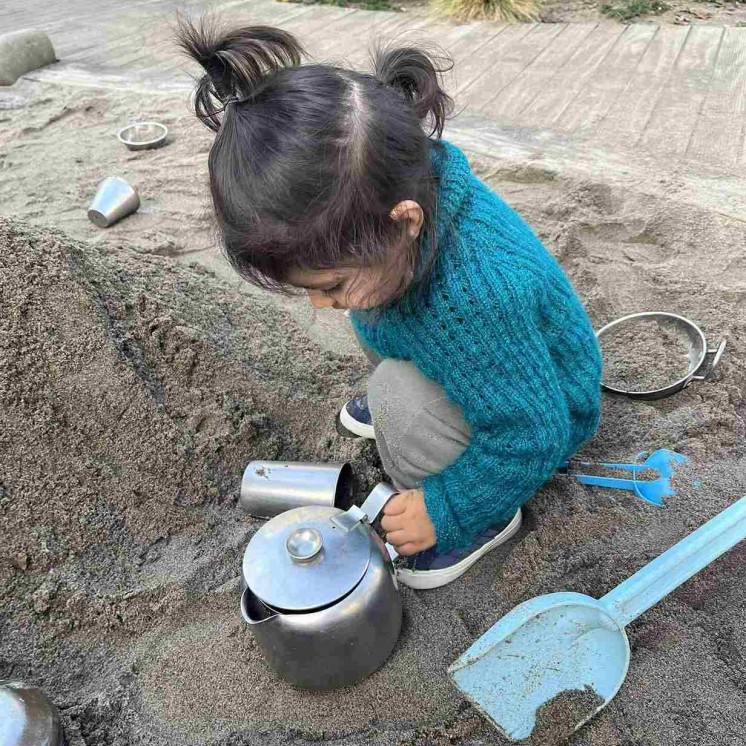 Sandpit play and creative imagination at Busy Bees Hastings