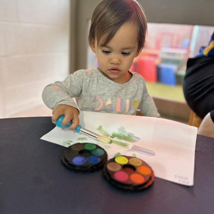 Painting fun at Busy Bees Kawatiri