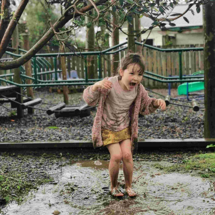 Natural outdoor space at Busy Bees Kerikeri Preschool