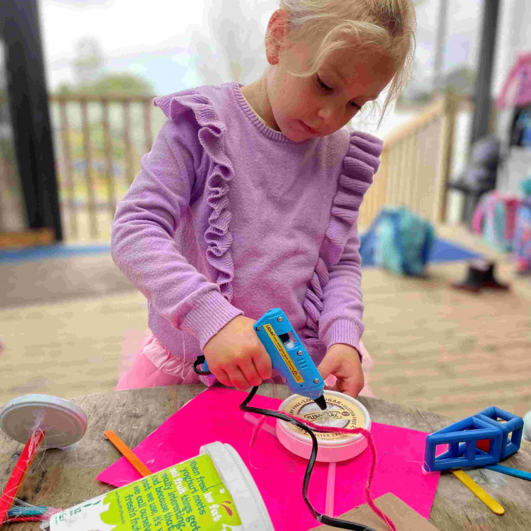 Creative crafts and fine motor skills at Busy Bees Kerikeri Preschool