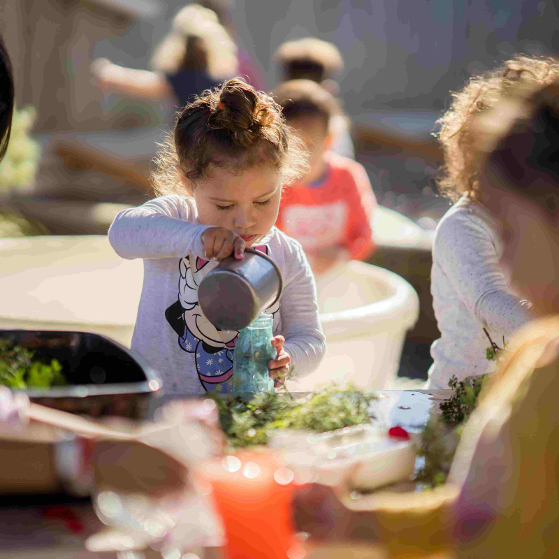 Fine motor skills and outdoor play  at Busy Bees Mangakakaki