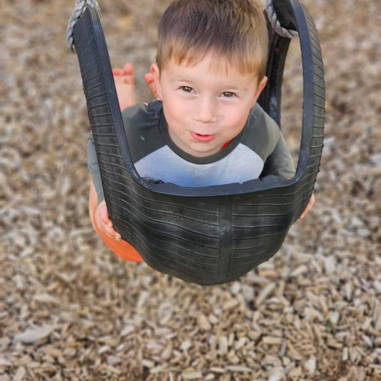 Preschool boy having fun at Busy Bees Morrinsville