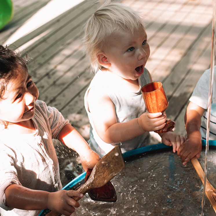 Water play at Busy Bees Putaruru