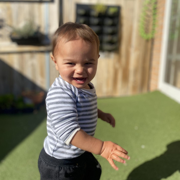 Happy boy full of smiles at Busy Bees Richmond