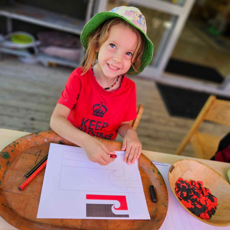 Creative drawing in preschool at Busy Bees Ruakaka
