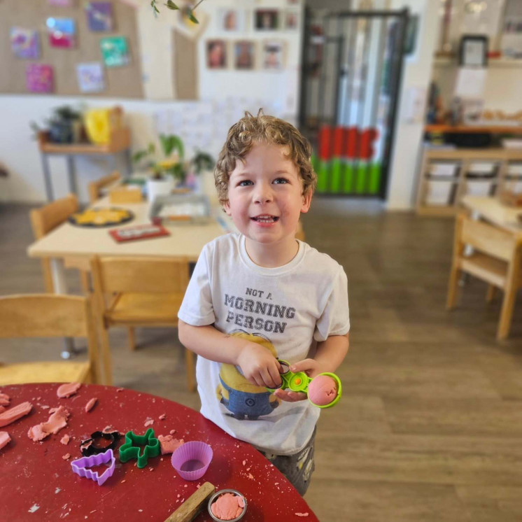 Playdough play at Busy Bees Ruakaka