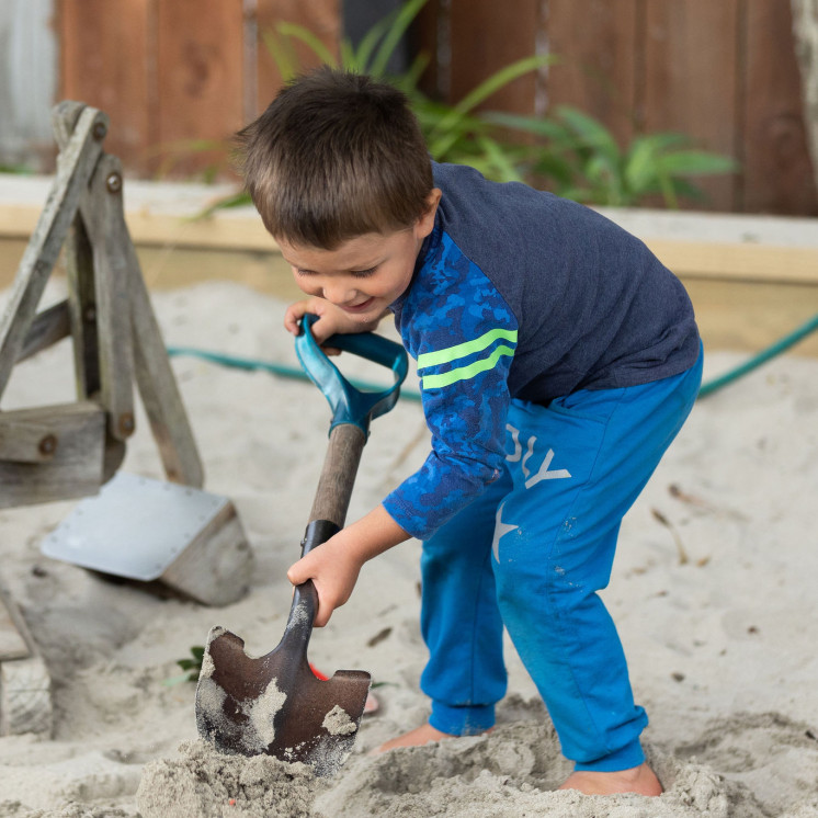 Outdoor sandpit in preschool at Busy Bees Ruakaka