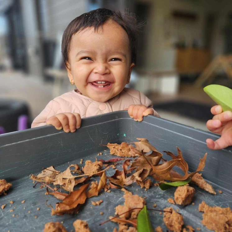 Busy Bees Westgate baby play with nature