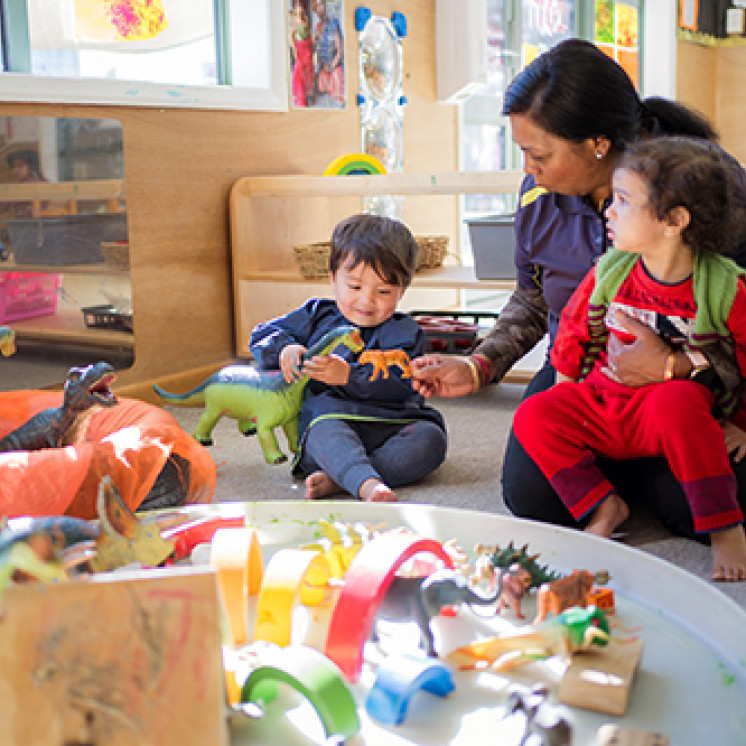 Teacher and Children at Busy Bees Whakatau Street