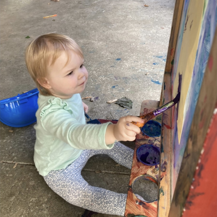 Busy Bees Whitby baby painting