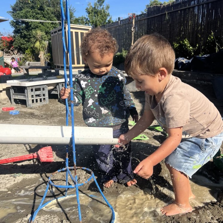Busy Bees Tairāwhiti childcare in Gisborne boys water play
